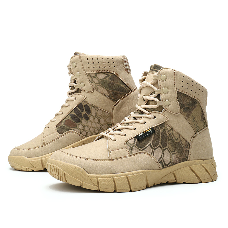 Python Pattern Camouflage Outdoor Combat Boot